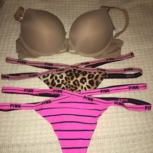 Victoria secret thongs m & Ilys Bombshell Bra 34 B